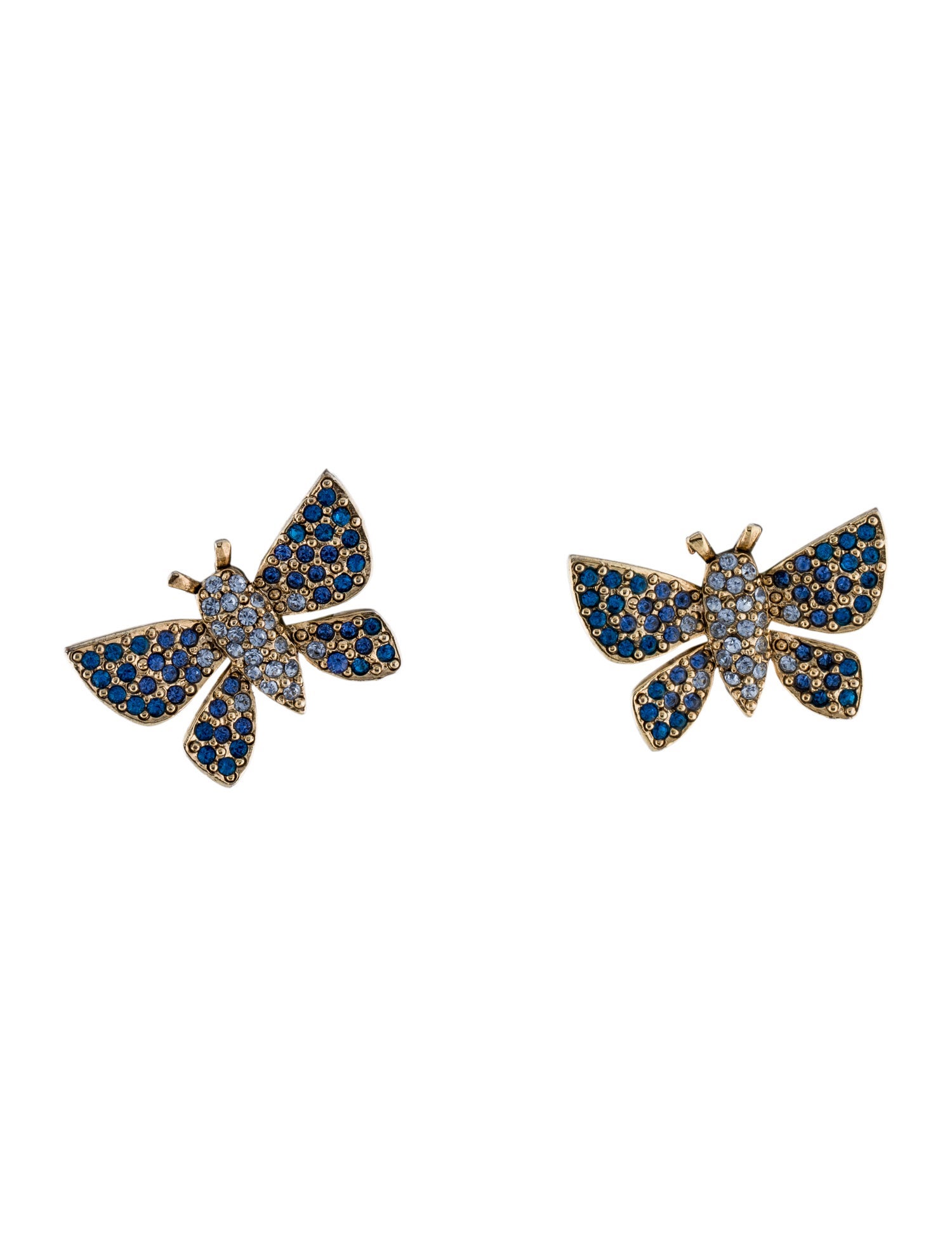 Oscar de la Renta Crystal Butterfly Earrings