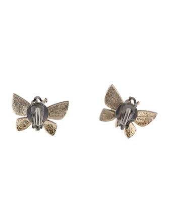 Oscar de la Renta Crystal Butterfly Earrings