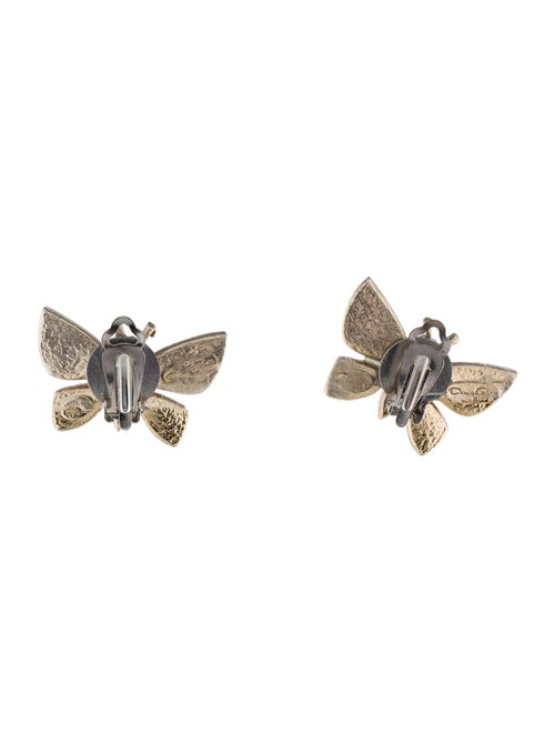 Oscar de la Renta Crystal Butterfly Earrings