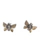 Oscar de la Renta Crystal Butterfly Earrings