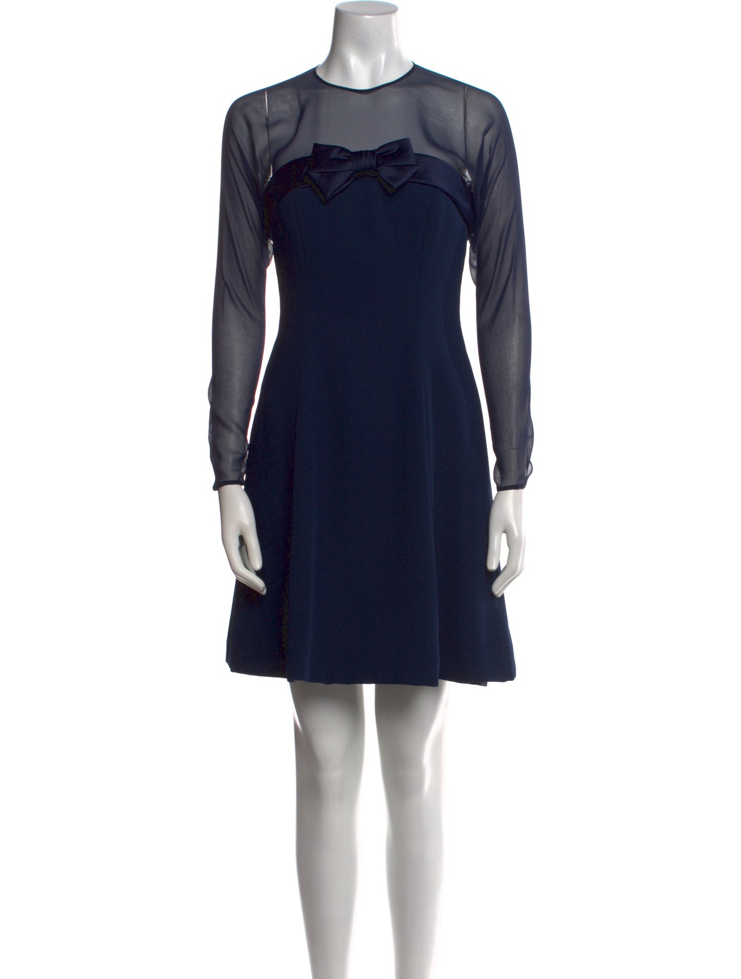 Oscar de la Renta Crew Neck Mini Dress