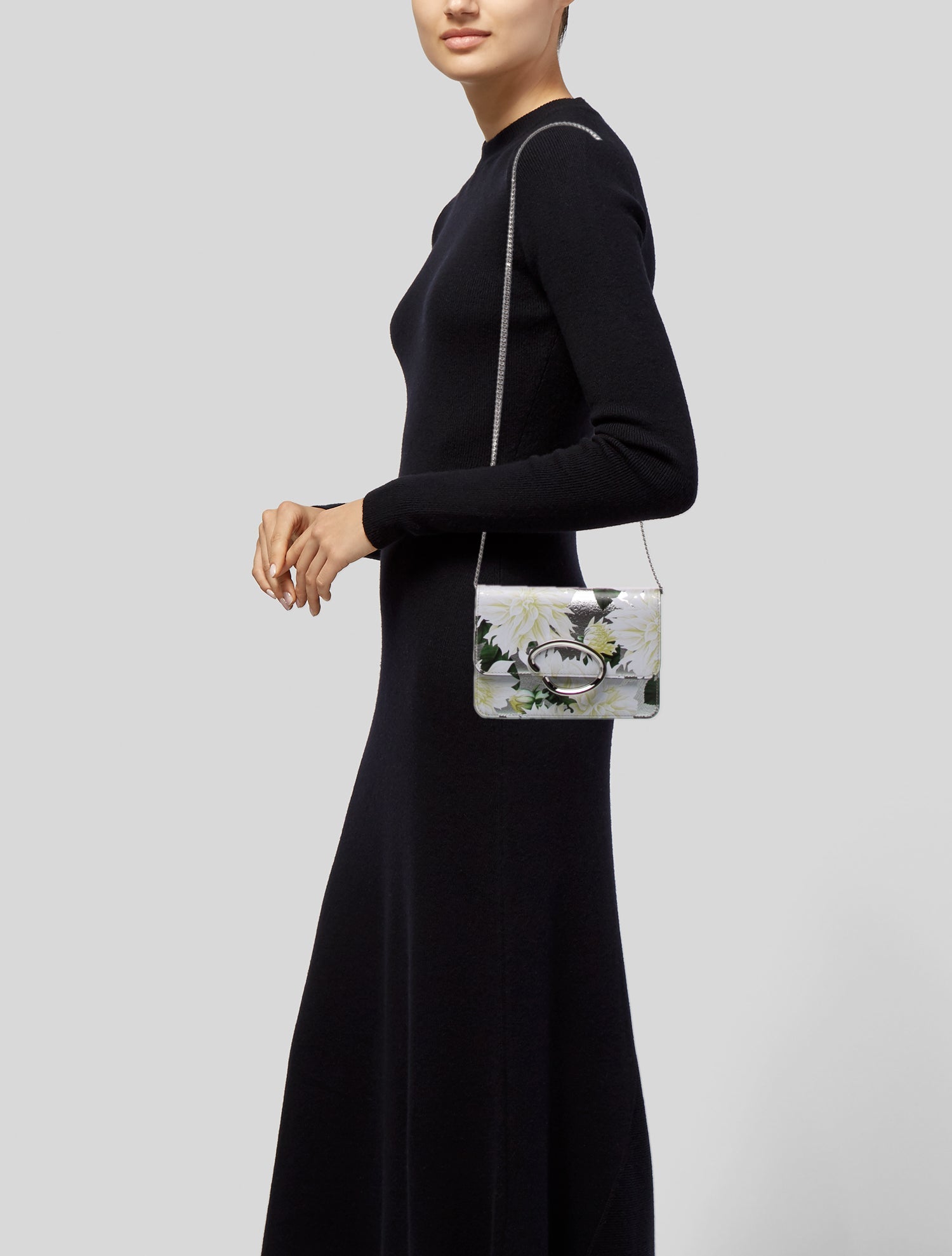 Oscar de la Renta Leather Shoulder Bag