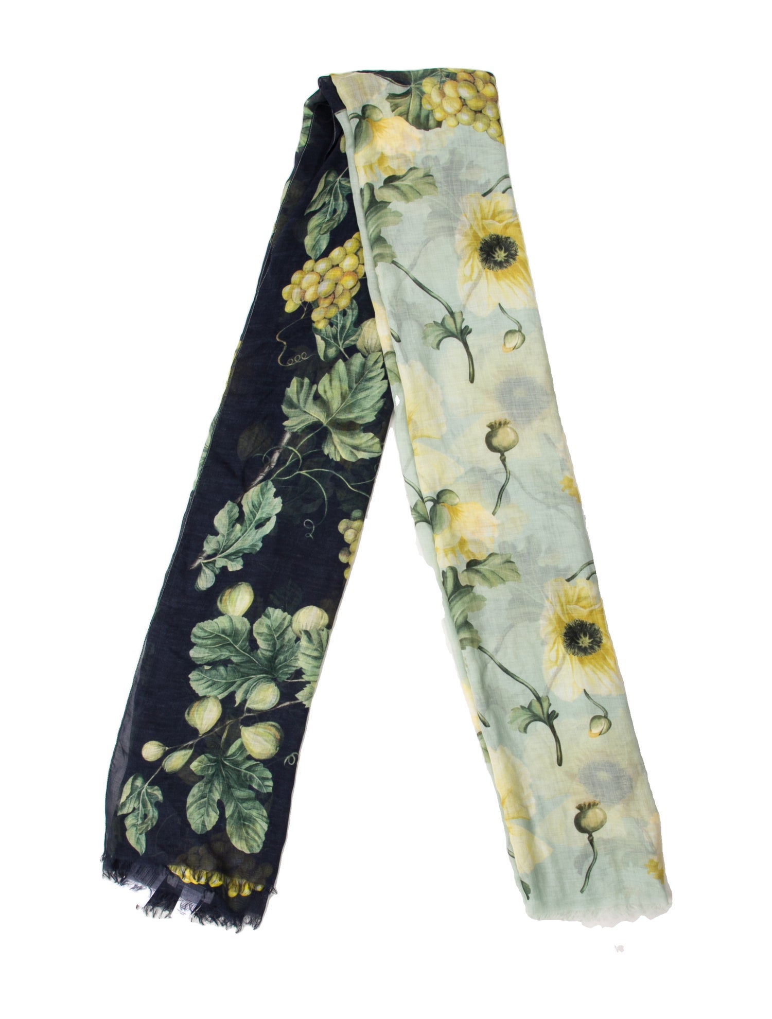 Oscar de la Renta Silk Floral Print Scarf w/ Tags