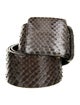 Oscar de la Renta Snakeskin Leather Trim Embellishment Belt
