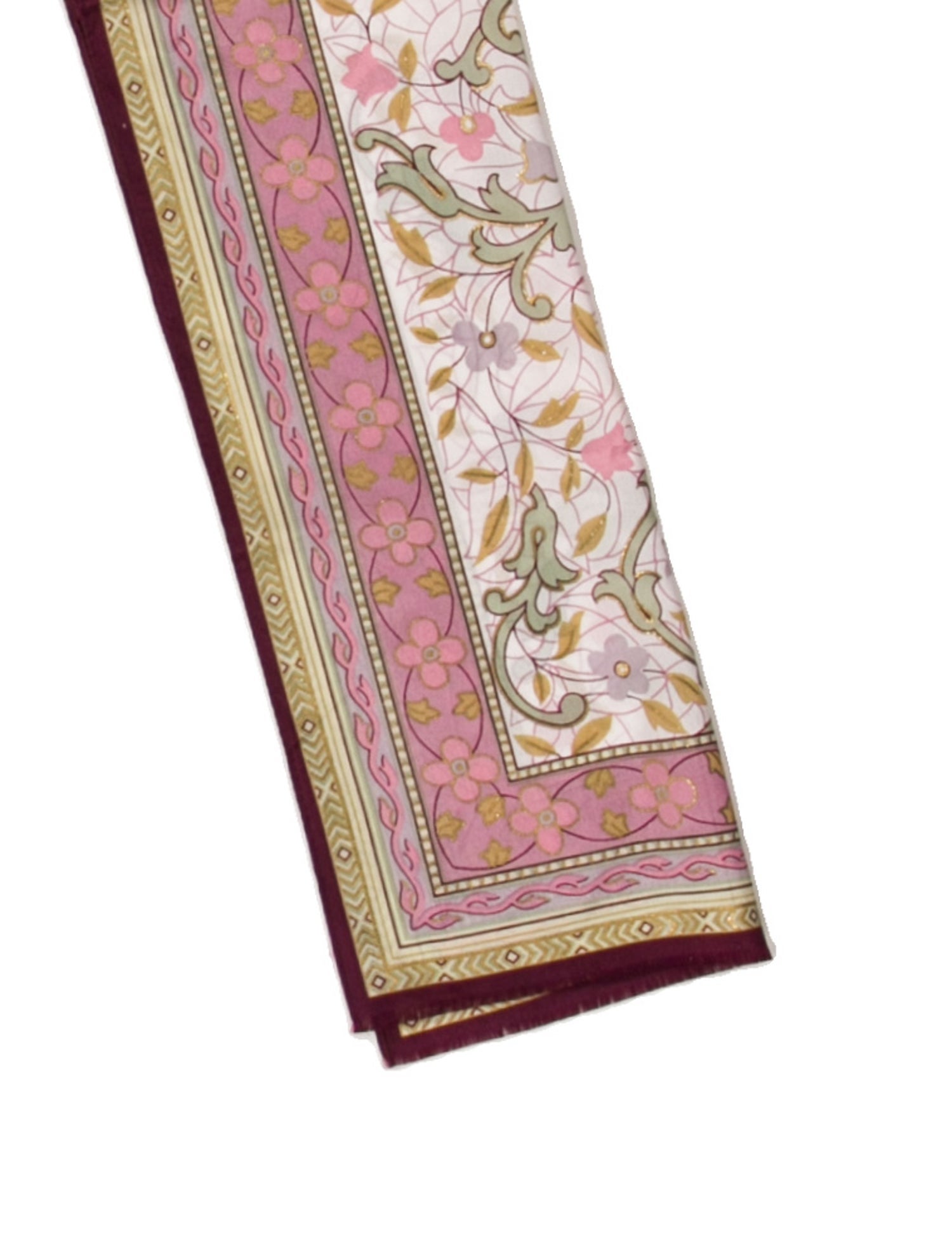 Oscar de la Renta Silk Floral Print Scarf