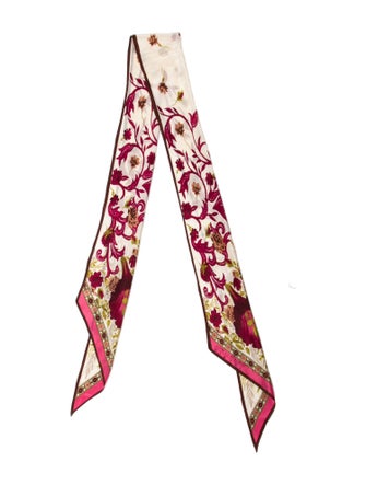 Oscar de la Renta Silk Floral Print Scarf