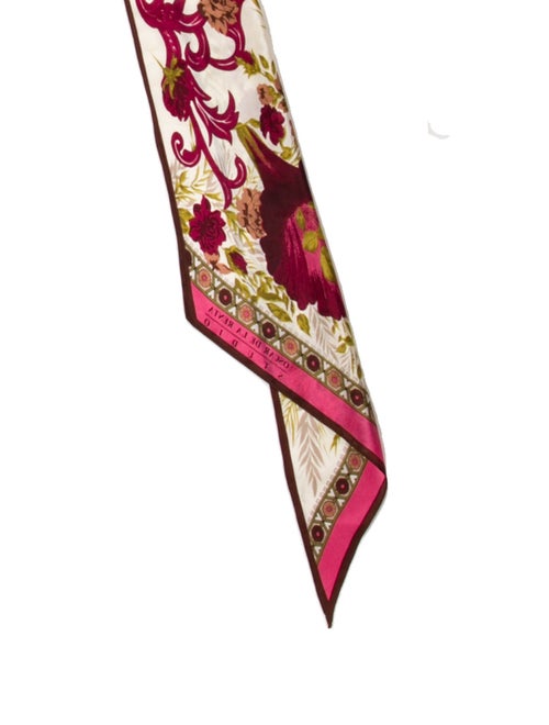 Oscar de la Renta Silk Floral Print Scarf