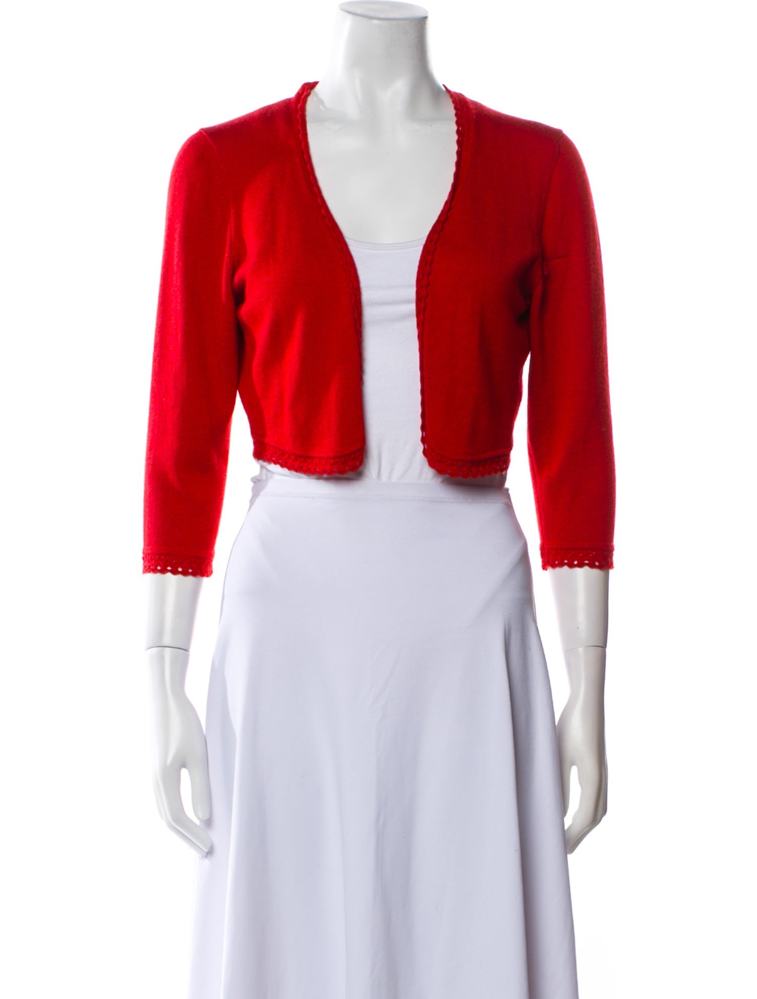 Oscar de la Renta Cashmere Open Front Sweater