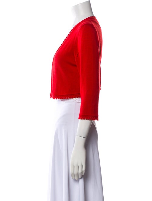 Oscar de la Renta Cashmere Open Front Sweater