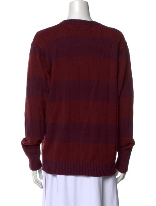 Oscar de la Renta Plaid Print V-Neck Sweater