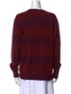 Oscar de la Renta Plaid Print V-Neck Sweater