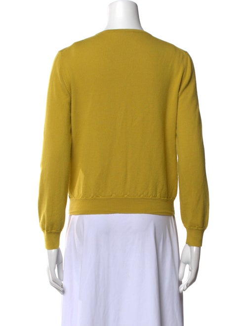 Oscar de la Renta Virgin Wool Crew Neck Sweater