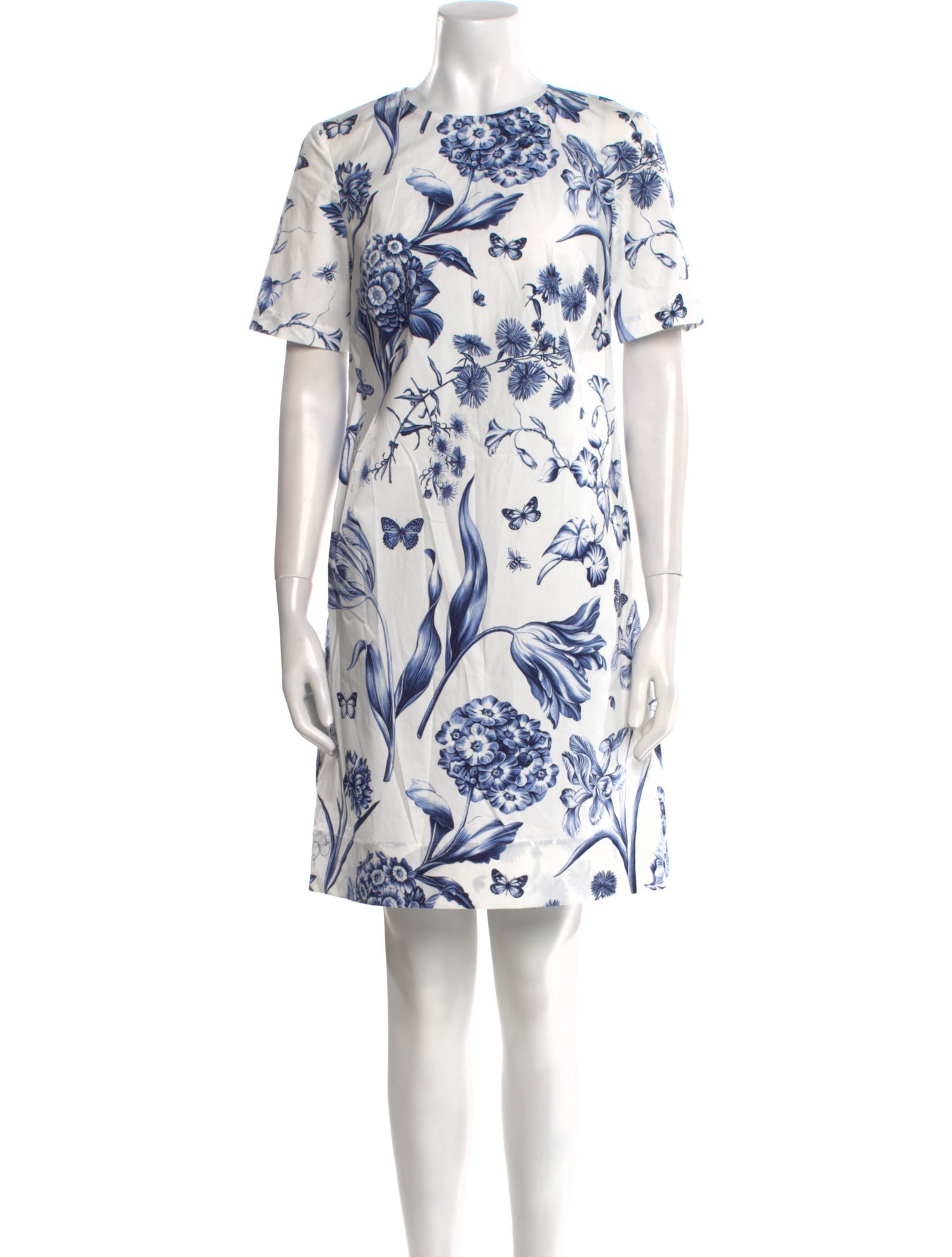 Oscar de la Renta Floral Print Mini Dress