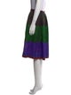 Oscar de la Renta Colorblock Pattern Knee-Length Skirt