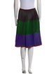 Oscar de la Renta Colorblock Pattern Knee-Length Skirt