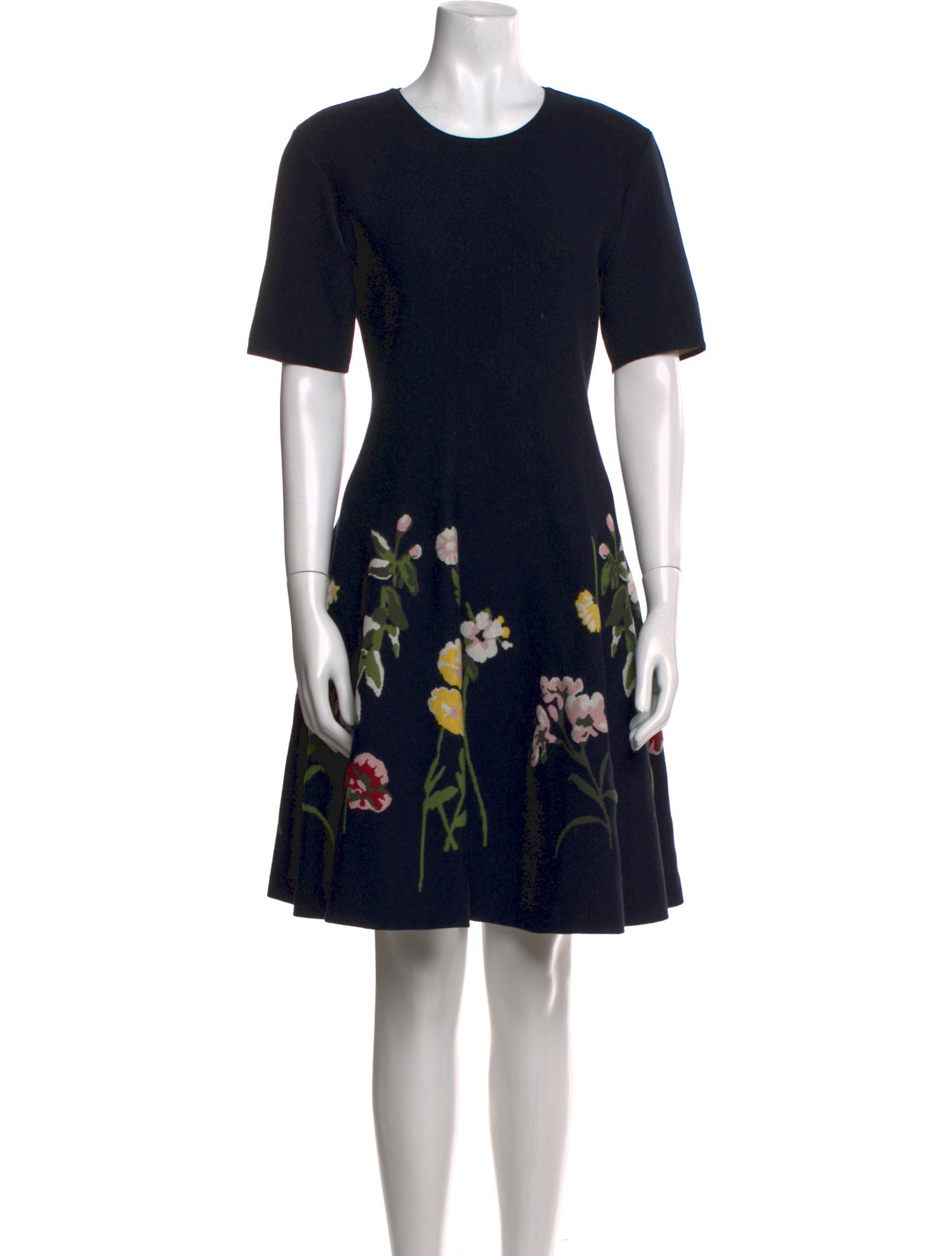 Oscar de la Renta Floral Print Mini Dress