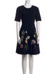 Oscar de la Renta Floral Print Mini Dress