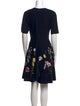 Oscar de la Renta Floral Print Mini Dress