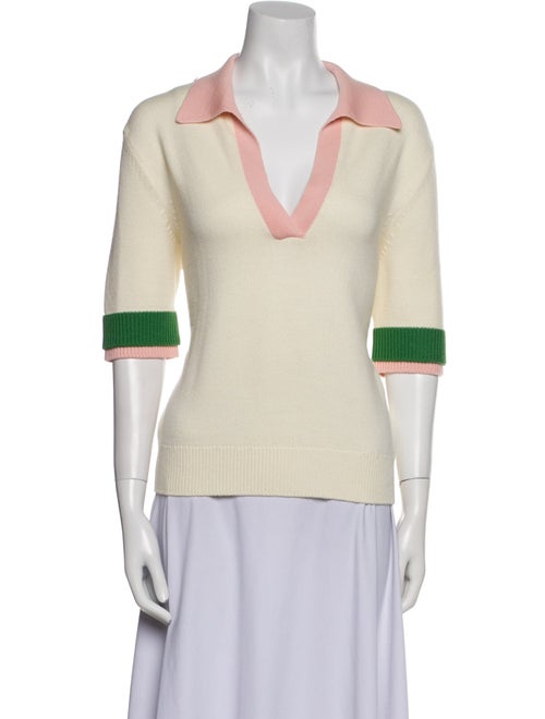 Oscar de la Renta Wool V-Neck Sweater