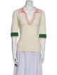 Oscar de la Renta Wool V-Neck Sweater