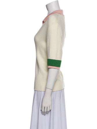 Oscar de la Renta Wool V-Neck Sweater