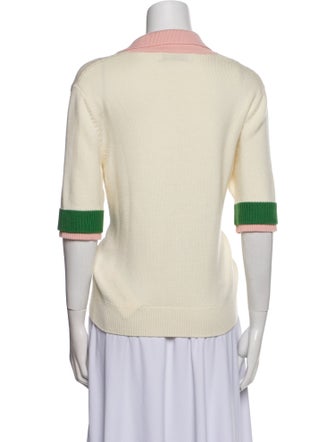 Oscar de la Renta Wool V-Neck Sweater