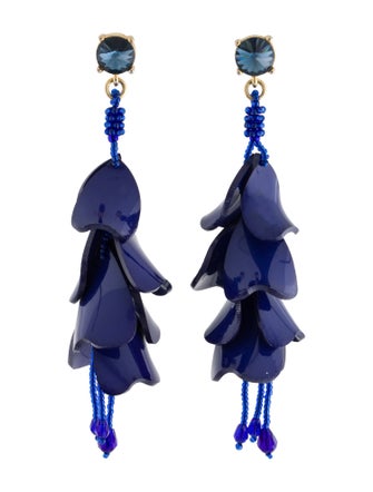 Oscar de la Renta Acrylic & Crystal Drop Earrings