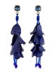 Oscar de la Renta Acrylic & Crystal Drop Earrings