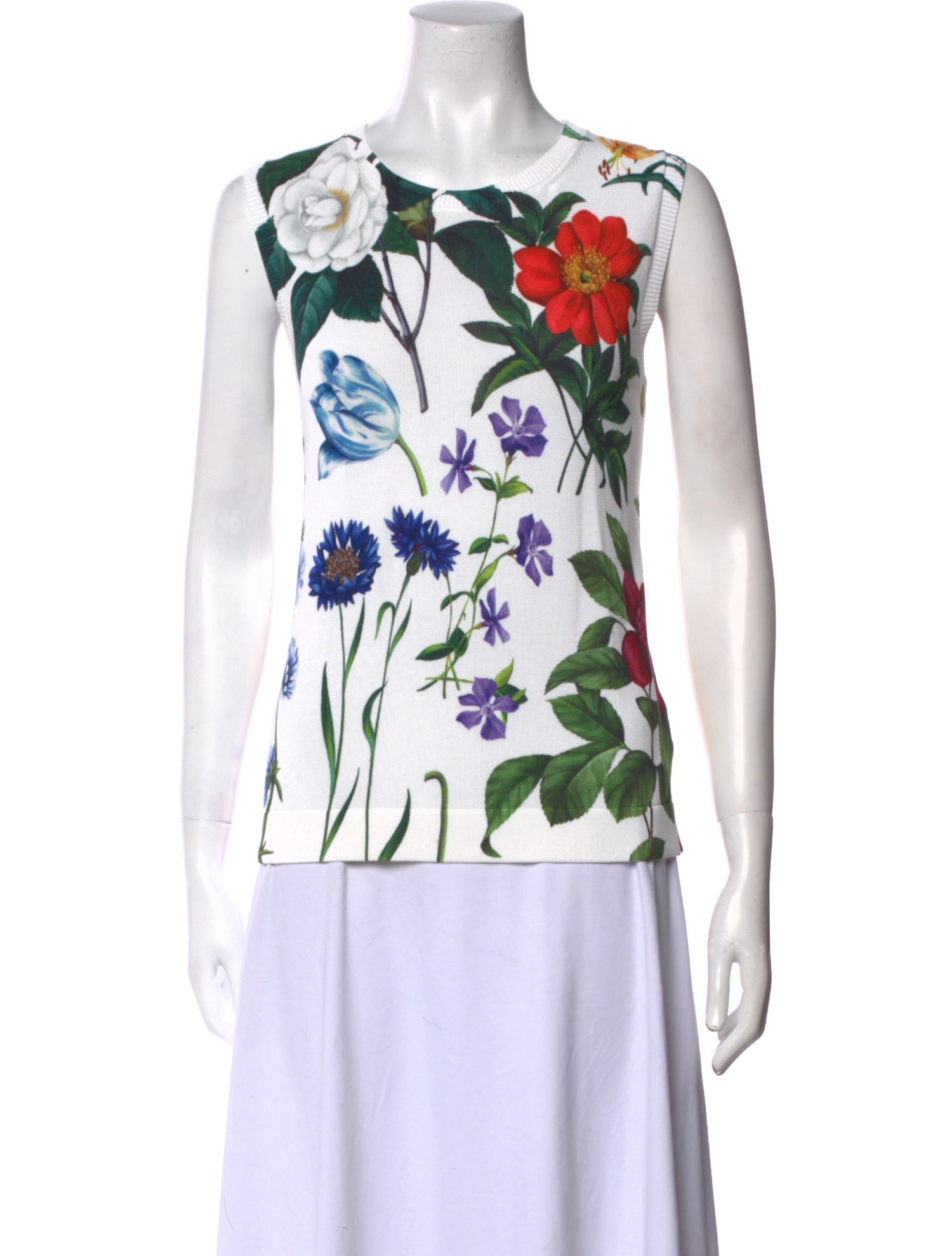 Oscar de la Renta 2022 Floral Print Top