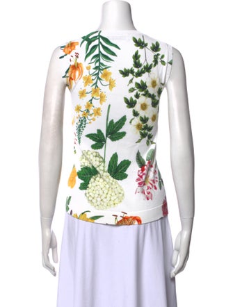 Oscar de la Renta 2022 Floral Print Top