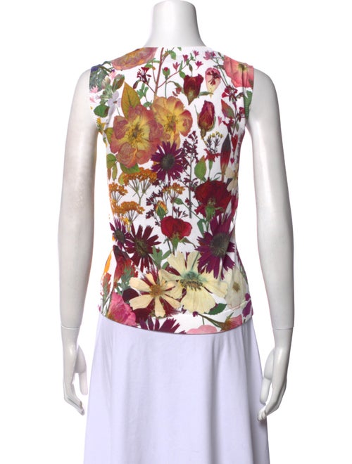 Oscar de la Renta 2021 Floral Print Top
