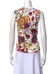 Oscar de la Renta 2021 Floral Print Top