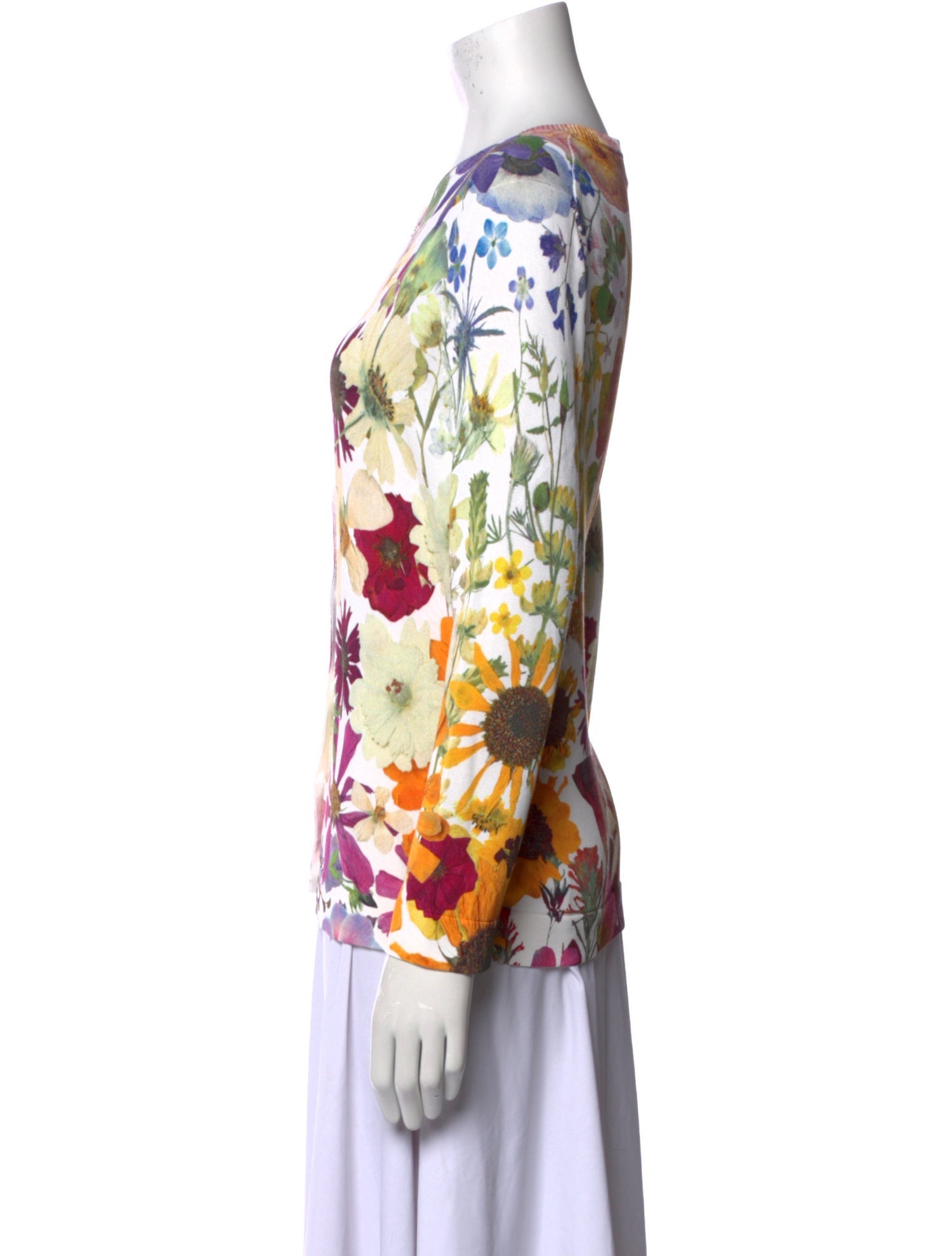 Oscar de la Renta 2021 Floral Print Top