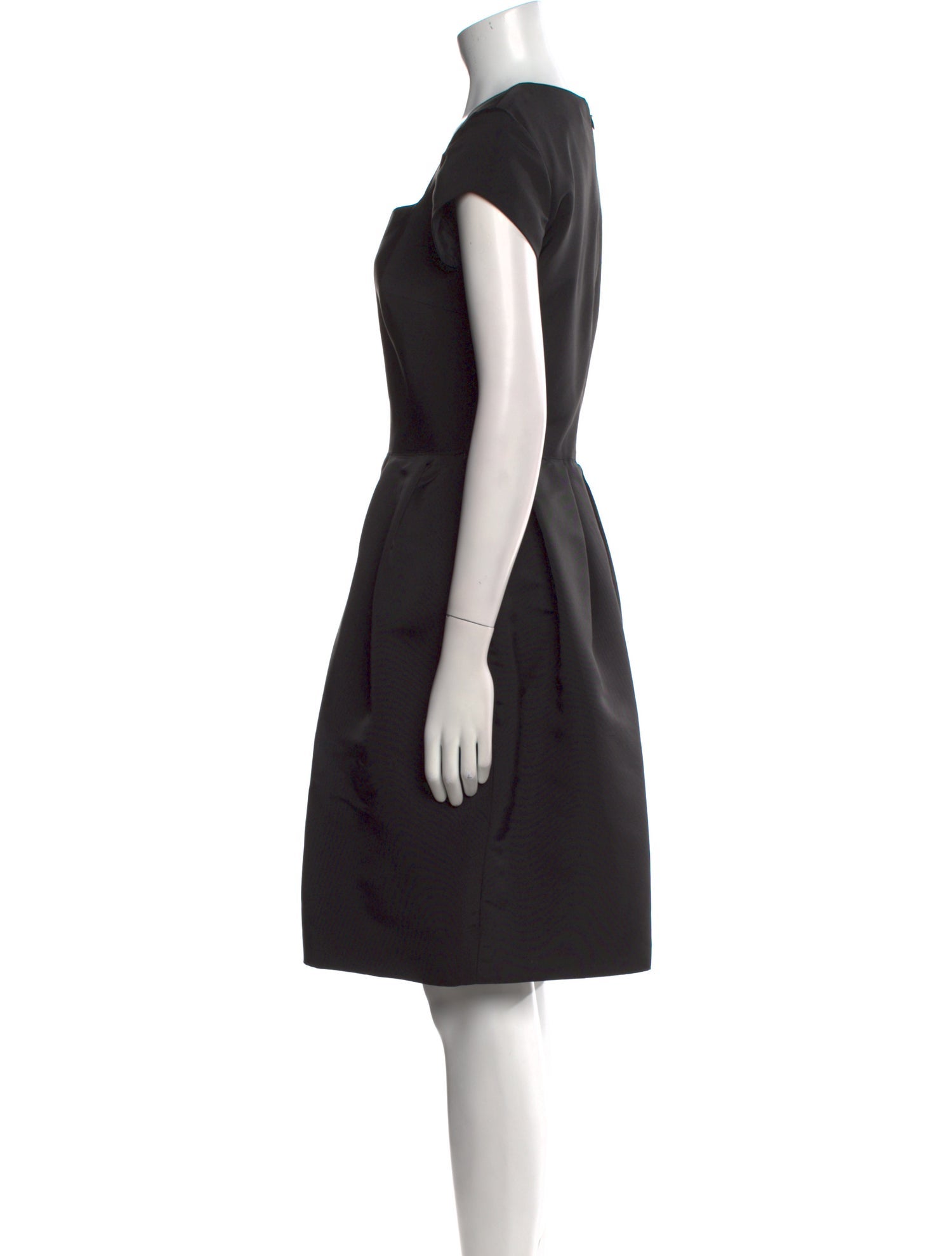 Oscar de la Renta Square Neckline Knee-Length Dress