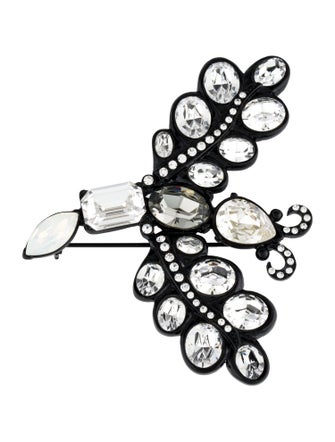 Oscar de la Renta Crystal Dragonfly Pin Brooch