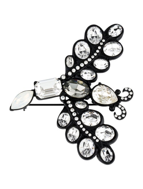 Oscar de la Renta Crystal Dragonfly Pin Brooch