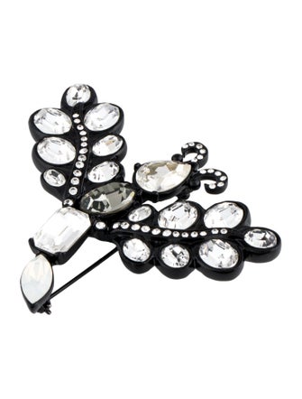 Oscar de la Renta Crystal Dragonfly Pin Brooch