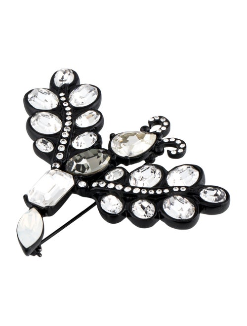 Oscar de la Renta Crystal Dragonfly Pin Brooch