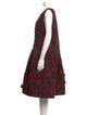 Oscar de la Renta Printed Midi Length Dress