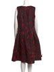 Oscar de la Renta Printed Midi Length Dress