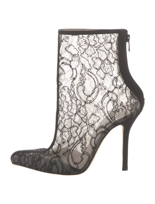 Oscar de la Renta Lace Printed Boots