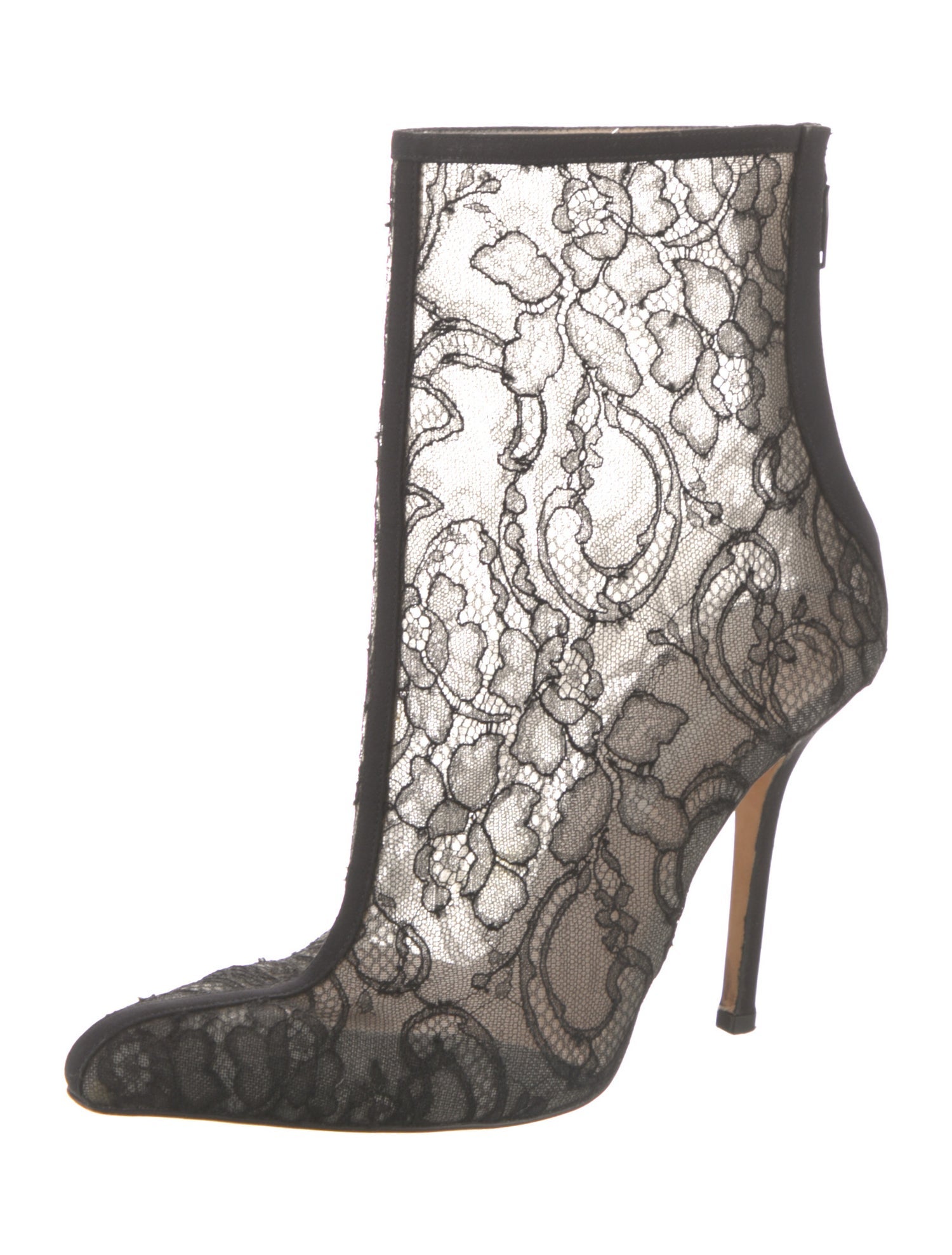Oscar de la Renta Lace Printed Boots