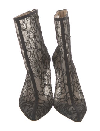 Oscar de la Renta Lace Printed Boots