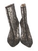 Oscar de la Renta Lace Printed Boots