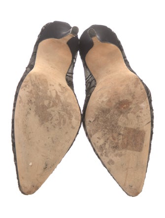 Oscar de la Renta Lace Printed Boots