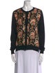 Oscar de la Renta Silk Printed Sweater