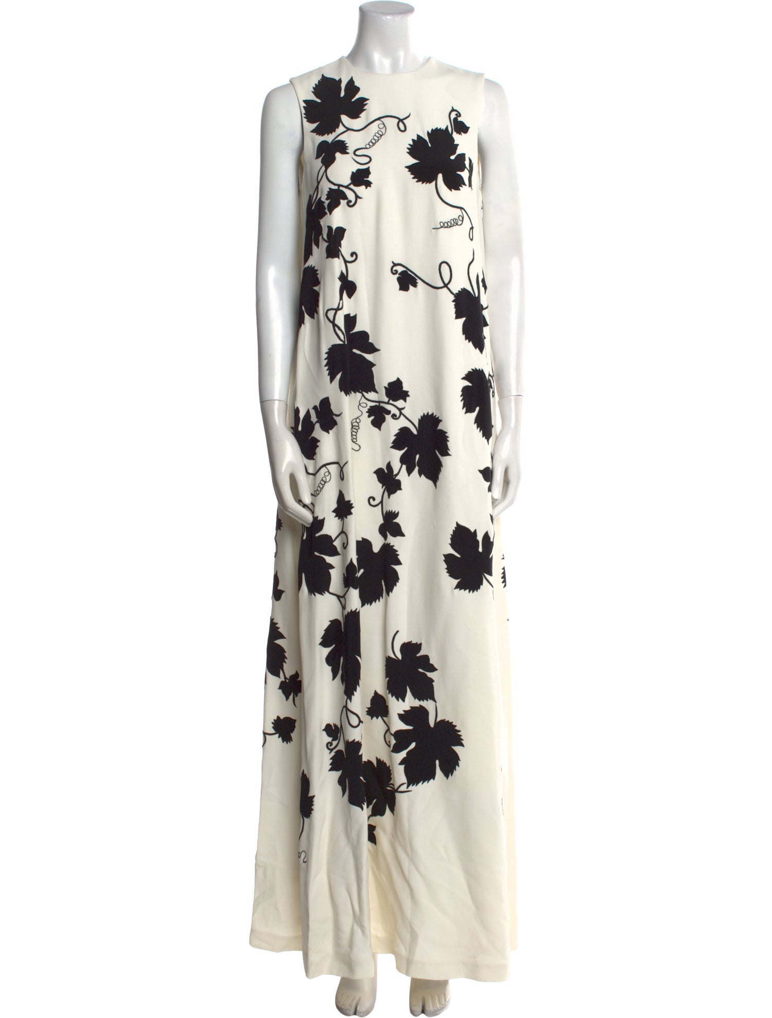 Oscar de la Renta Floral Print Long Dress