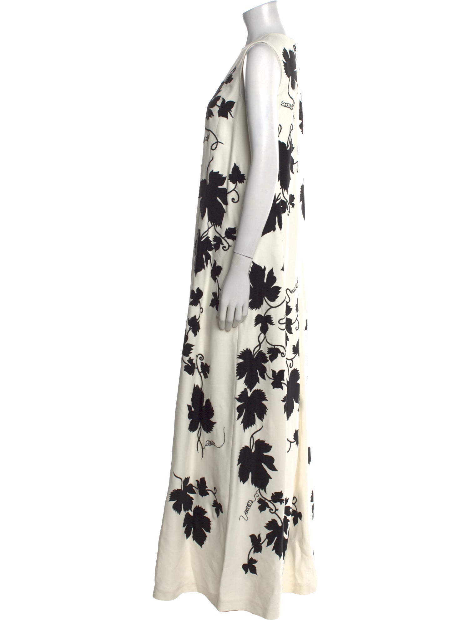 Oscar de la Renta Floral Print Long Dress