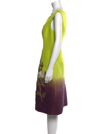 Oscar de la Renta Silk Midi Length Dress