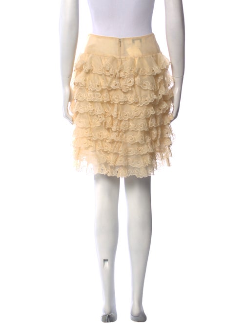 Oscar de la Renta Embroidered Accent Knee-Length Skirt